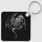 ワイバーンドラゴンはファンタジー神話の生き物 キーホルダー (裏面)