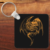 ワイバーンドラゴンはファンタジー神話の生き物 キーホルダー (正面)