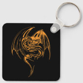 ワイバーンドラゴンはファンタジー神話の生き物 キーホルダー (裏面)