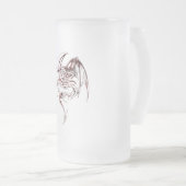 ワイバーンドラゴンはファンタジー神話の生き物 フロストグラスビールジョッキ (正面右)