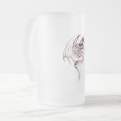 ワイバーンドラゴンはファンタジー神話の生き物 フロストグラスビールジョッキ (正面左)