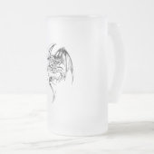 ワイバーンドラゴンはファンタジー神話の生き物 フロストグラスビールジョッキ (正面右)