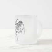 ワイバーンドラゴンはファンタジー神話の生き物 フロストグラスマグカップ (正面右)