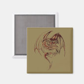 ワイバーンドラゴンはファンタジー神話の生き物 マグネット (正面/裏面)