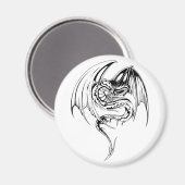 ワイバーンドラゴンはファンタジー神話の生き物 マグネット (正面/裏面)