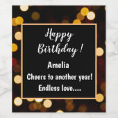 ワイパーソナライズされたンとワきらめくインラベル ワインラベル (シングルラベル)