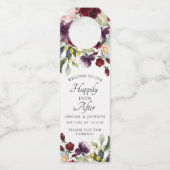 ワイパーソナライズされたンシャンパンの後ずっと幸せに ボトルネックタグ (正面)