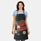 ワイパーソナライズされたンセラーボトルテイスティングルームバー エプロン (着用した状態)