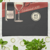 ワイパーソナライズされたンセラーボトルテイスティングルームバー キッチンタオル (折り畳み)