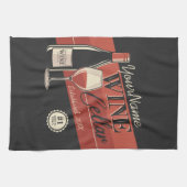 ワイパーソナライズされたンセラーボトルテイスティングルームバー キッチンタオル (横)