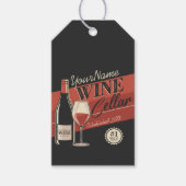 ワイパーソナライズされたンセラーボトルテイスティングルームバー ギフトタグ (正面)