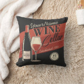 ワイパーソナライズされたンセラーボトルテイスティングルームバー クッション (ブランケット)