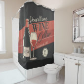 ワイパーソナライズされたンセラーボトルテイスティングルームバー シャワーカーテン (インサイチュ)