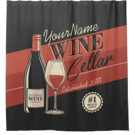 ワイパーソナライズされたンセラーボトルテイスティングルームバー シャワーカーテン