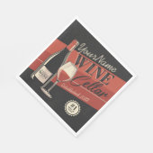 ワイパーソナライズされたンセラーボトルテイスティングルームバー スタンダードランチョンナプキン (角)