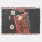 ワイパーソナライズされたンセラーボトルテイスティングルームバー スローブランケット (正面)