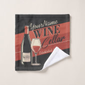 ワイパーソナライズされたンセラーボトルテイスティングルームバー バスタオルセット (ウォッシュタオル)