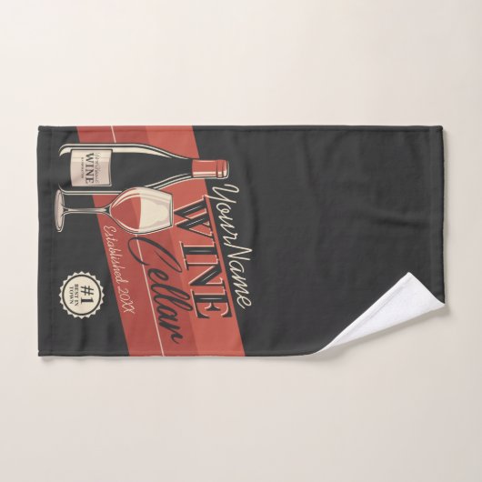 ワイパーソナライズされたンセラーボトルテイスティングルームバー バスタオルセット (ハンドタオル)