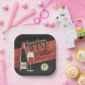 ワイパーソナライズされたンセラーボトルテイスティングルームバー ペーパープレート (パーティー)