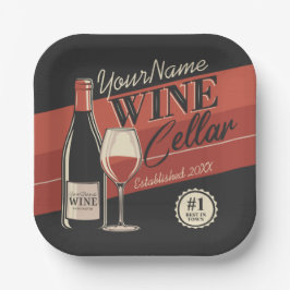 ワイパーソナライズされたンセラーボトルテイスティングルームバー ペーパープレート