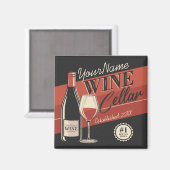ワイパーソナライズされたンセラーボトルテイスティングルームバー マグネット (正面/裏面)