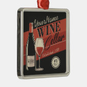 ワイパーソナライズされたンセラーボトルテイスティングルームバー メタルオーナメント (右)