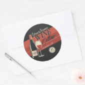 ワイパーソナライズされたンセラーボトルテイスティングルームバー ラウンドシール (封筒)