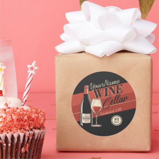 ワイパーソナライズされたンセラーボトルテイスティングルームバー ラウンドシール (パーティー)