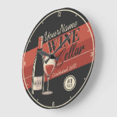 ワイパーソナライズされたンセラーボトルテイスティングルームバー ラージ壁時計 (傾斜)