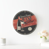 ワイパーソナライズされたンセラーボトルテイスティングルームバー ラージ壁時計 (ホーム)