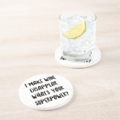 ワイパーソナライズされたンバー引用文IX コースター (側面)