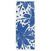 ワイパーソナライズされたンフローラデザインブルー抱き枕 ワインギフトバッグ (裏面)