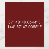 ワイパーソナライズされたンボトル ワインラベル (シングルラベル)