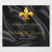 ワイパーソナライズされたンラベル結婚式 スパークリングワインラベル (シングルラベル)