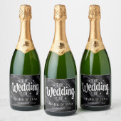 ワイパーソナライズされたンラベル | ラグジュアリーウェディングNZ スパークリングワインラベル (ボトル)