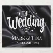 ワイパーソナライズされたンラベル | ラグジュアリーウェディングNZ スパークリングワインラベル (シングルラベル)