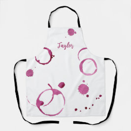 ワイパーソナライズされたンリングや輪，シミ，ヴィントナー，赤 エプロン