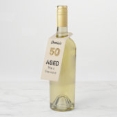 ワイパーソナライズされたン50素晴らし誕生日 ボトルネックタグ (アングル)