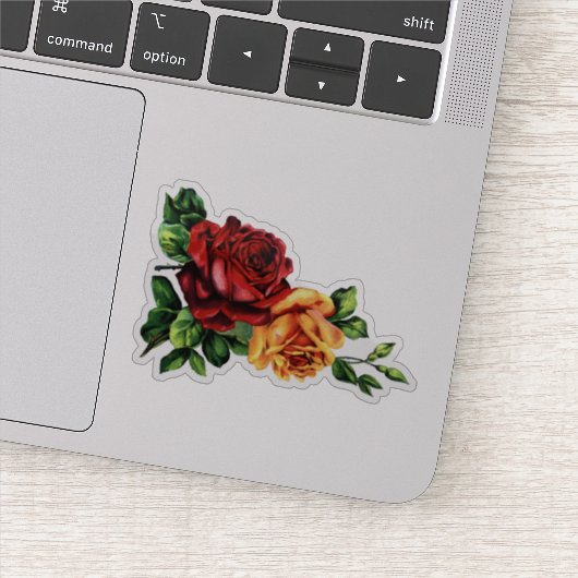 ワイビクトリアンンレッド&ゴールデンイエローローズ シール (詳細)