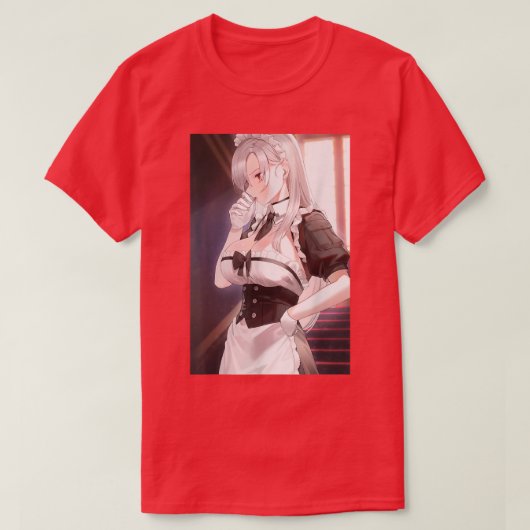 ワイフアニメガール日本の美学かわいい Tシャツ (デザイン正面)
