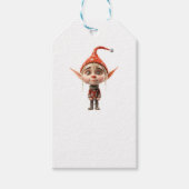 ワイフィッシュガールクリスマス小妖精や小人クラフトギフトラベル ギフトタグ (正面)