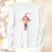 ワイフィッシュガールクリスマス小妖精や小人メンズティー Tシャツ
