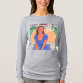 ワイフィーの長袖グレーTシャツ Tシャツ (正面)