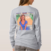 ワイフィーの長袖グレーTシャツ Tシャツ (裏面)