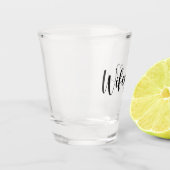 ワイフィータイポグラフィとハート ショットグラス (左)