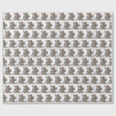 ワイフラワーブーケ付きマウス ラッピングペーパー (フラット)