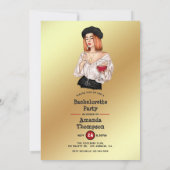 ワイフランスのンウーマンバチェロレッテ招待状 招待状 (裏面)