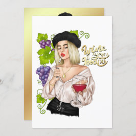 ワイフランスのンウーマンバチェロレッテ招待状 招待状