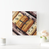 ワイフランスのンボトルコルクスコレクション スクエア壁時計 (ホーム)