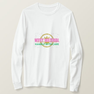 ワイフ認定ミニマリストロングTシャツ Tシャツ